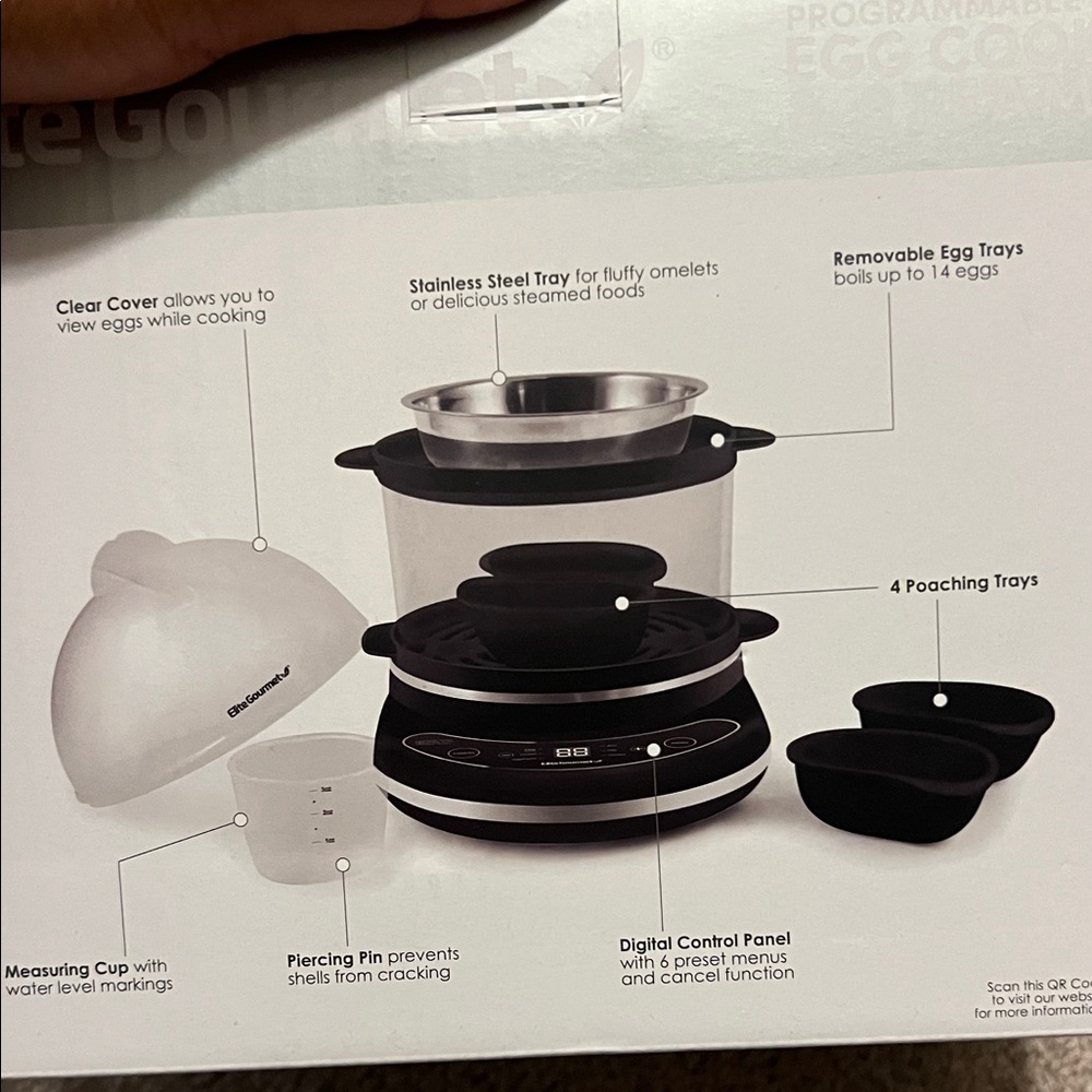 Elite Gourmet Egg Cooker & Steamer - Picture 3 of 9